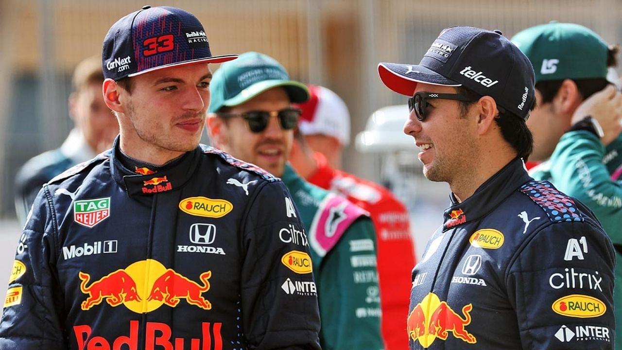 "It was good to see him smiling on the podium"– Max Verstappen finds happiness in Sergio Perez's success
