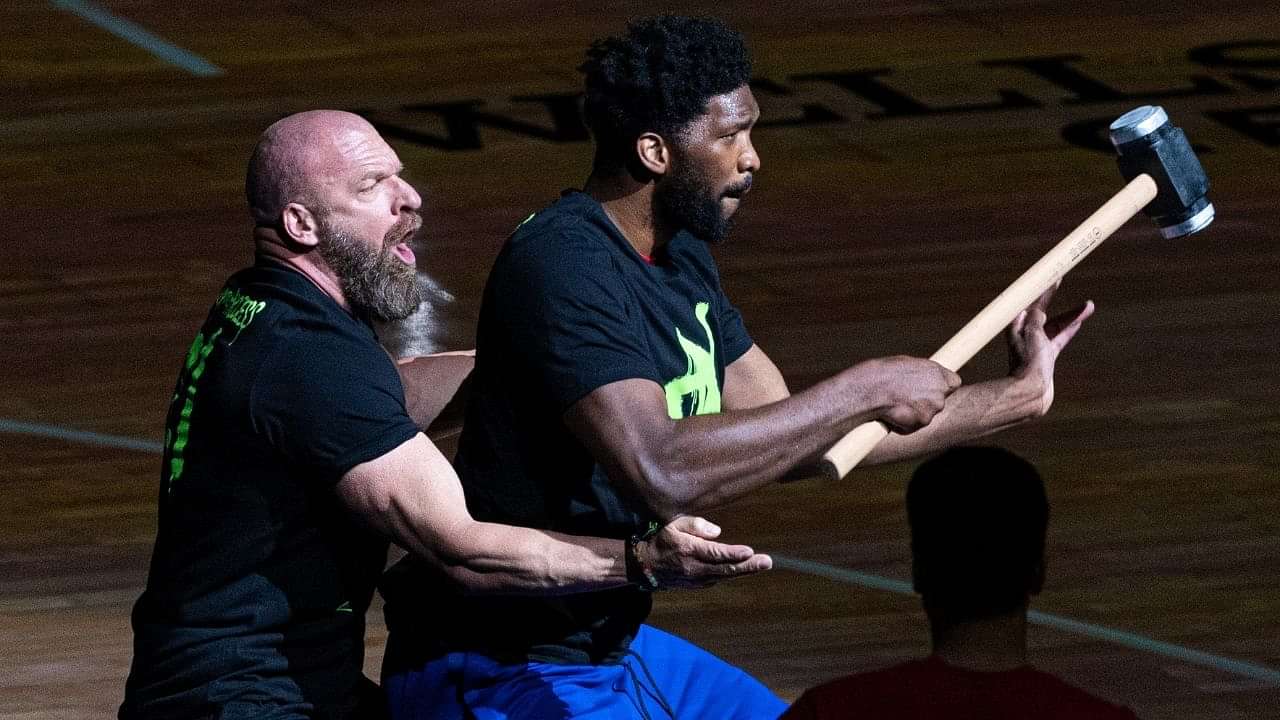 "Triple H rings Liberty Bell with Joel Embiid watching": WWE star kicks off Sixers vs Hawks Game 2 as Trae Young lights up Wells Fargo Arena