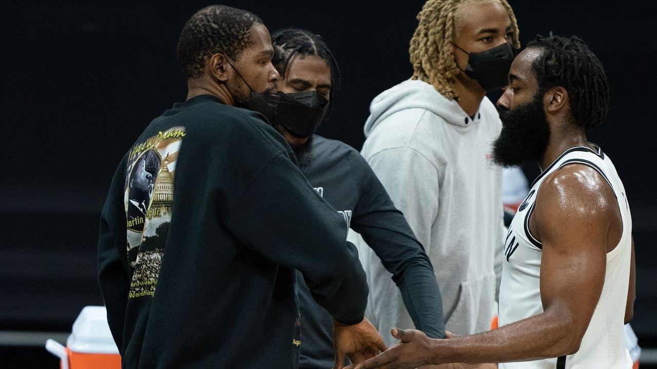 “This is the first time Kevin Durant has had to sweat in 5 years”: NBA analyst says he doesn’t want James Harden to come back yet as he believes the ‘Slim Reaper’ needs to prove himself