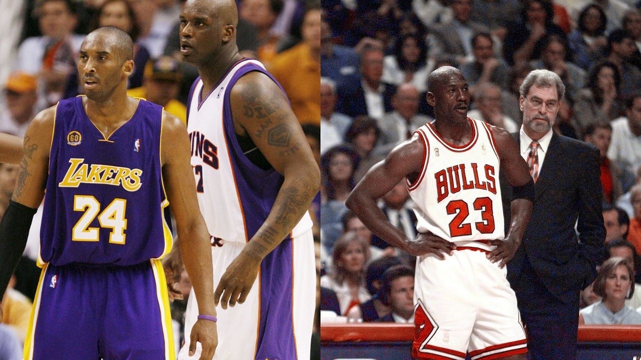 Take Michael Jordan s jersey off and wear your own jersey Shaquille O Neal told Kobe Bryant to rep his own jersey after the Lakers beat the Nets in the 2002 NBA Finals