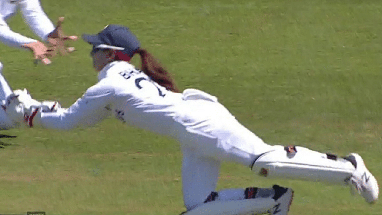 Taniya Bhatia catch vs England: Indian wicket-keeper grabs remarkable diving catch to dismiss Lauren Winfield-Hill in Bristol Test