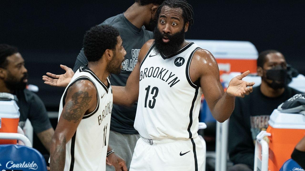“We’re going to feel James Harden’s loss no matter what”: Kyrie Irving talks about the emotions he felt following the Nets superstar’s injury in Game 1