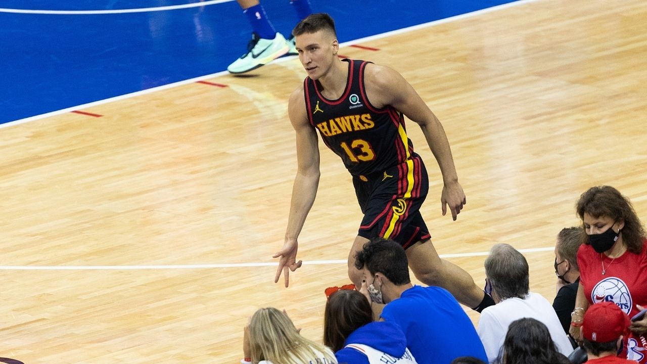 Bogdan Bogdanovic soaks in season debut as Hawks fans warmly welcome him  back