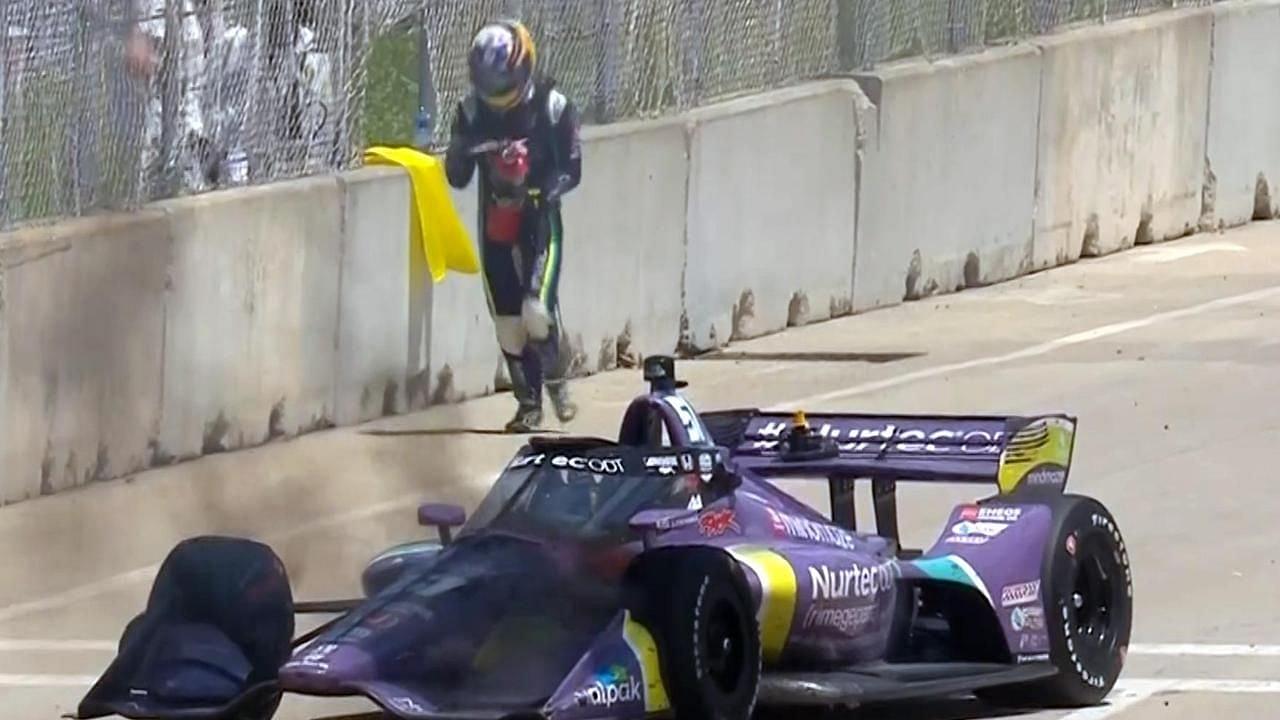 "We had a brake fire"– Romain Grosjean rushes to blow out his own car fire in Detroit