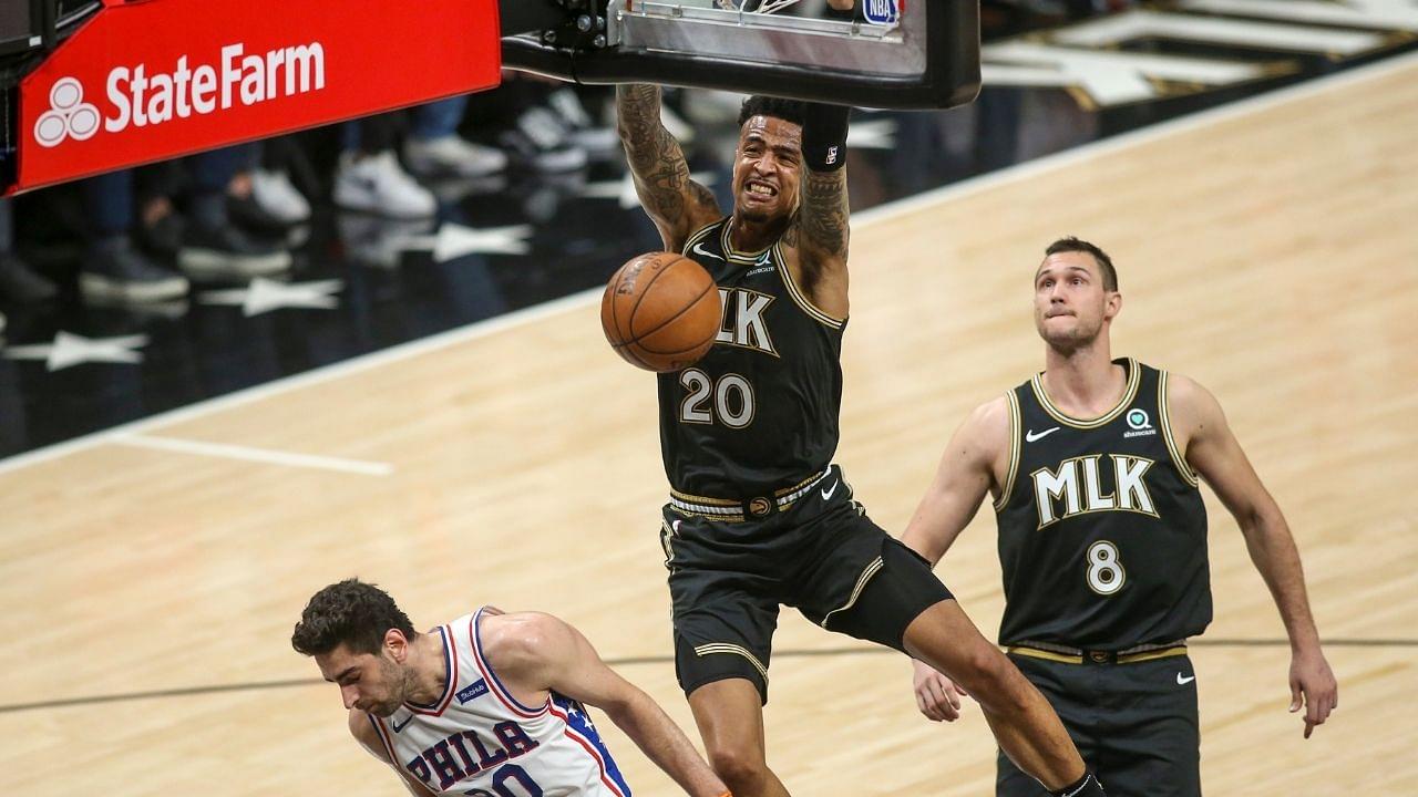 “John Collins put Joel Embiid in a choke hold and dunked on him!”: NBA fans react to the Hawks big man’s emphatic lob dunk from Trae Young over the Sixers MVP in Game 6