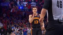 "Bogdan Bogdanovic quiets the Philly crowd down": Hawks star puts finger to his mouth and shushes Sixers fans in 128-124 Game 1 win over Joel Embiid and co