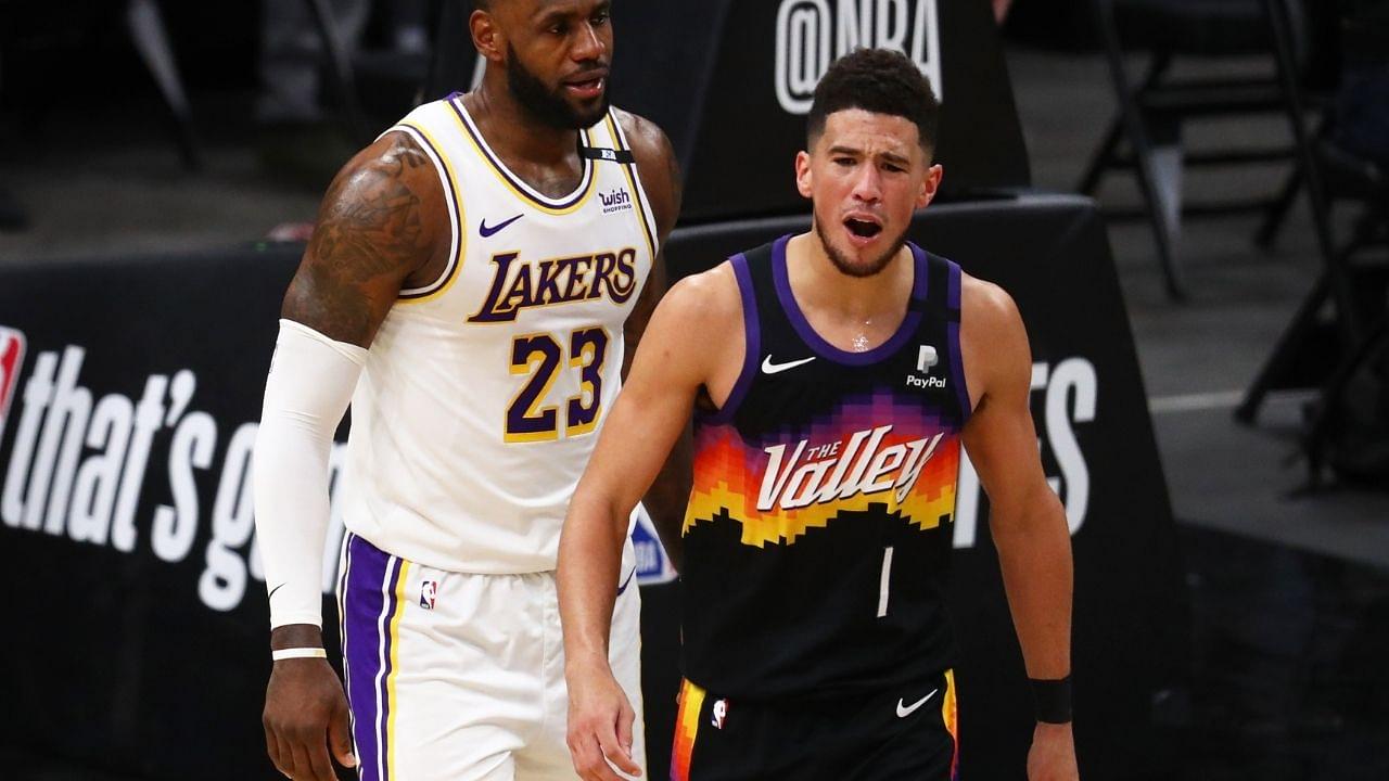 “Devin Booker stole LeBron James’s jersey number”: NBA fans react to the Suns superstar owning the Lakers MVP’s last game-worn no.23 jersey following his switch to no.6