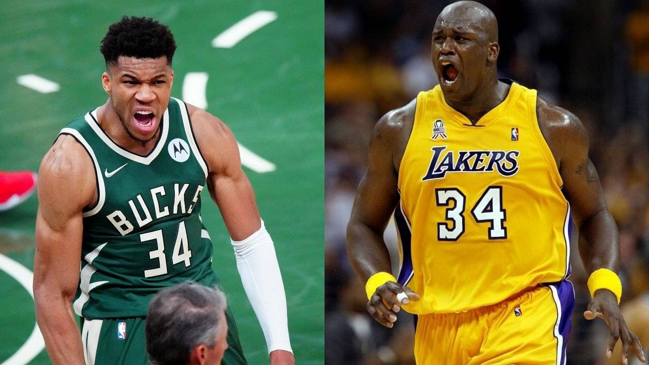 "Giannis Antetokounmpo is looking like Giannis O'Neal": Kendrick Perkins draws comparisons between the Bucks MVP and Lakers legend Shaquille O'Neal after Game 3 heroics against the Suns