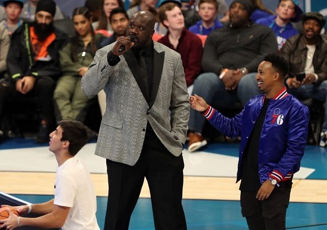 "I'm definitely going to miss the free throws": Shaquille O'Neal cracked a hilarious, well-timed joke during the Lakers legend's retirement speech in 2011