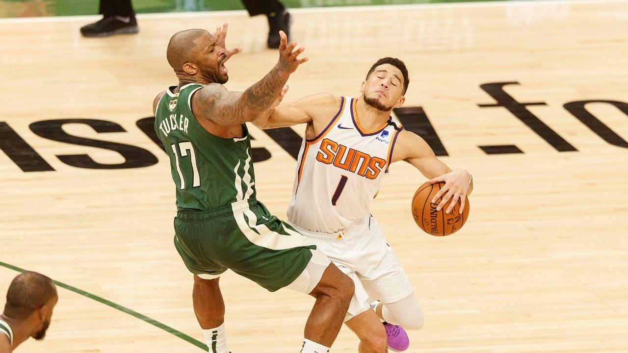 "How about you make a shot first, Devin Booker?!" Jeff Van Gundy hilariously roasts the Phoenix Suns star after an abysmal showing in game 3 against the Milwaukee Bucks