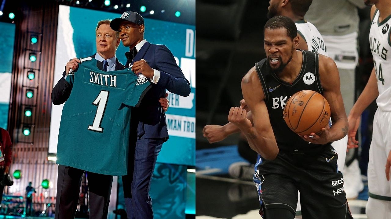 The Slim Reaper: Devonta Smith Dubbed As Kevin Durant Of The NFL By Eagles  Teammate Lane Johnson - The SportsRush