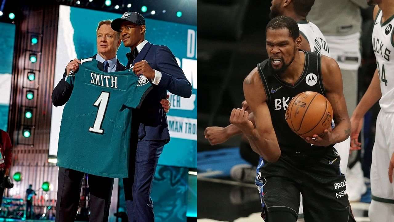 The Slim Reaper: Devonta Smith Dubbed As Kevin Durant Of The NFL By Eagles  Teammate Lane Johnson - The SportsRush