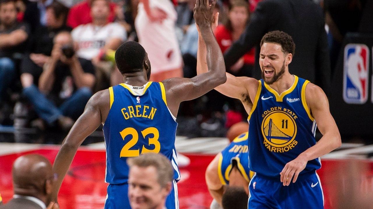 "Draymond Green checked up on Klay Thompson a day after he tore his ACL and won $4k in Dominos!": NBA Twitter reacts to the Warriors' Defensive Anchor