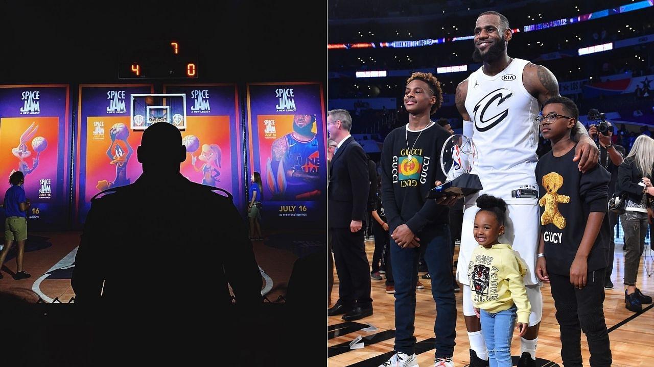 "Bryce James is almost as tall as elder brother Bronny?": Lakers megastar LeBron James' youngest son looked as tall as his brother at Space Jam event