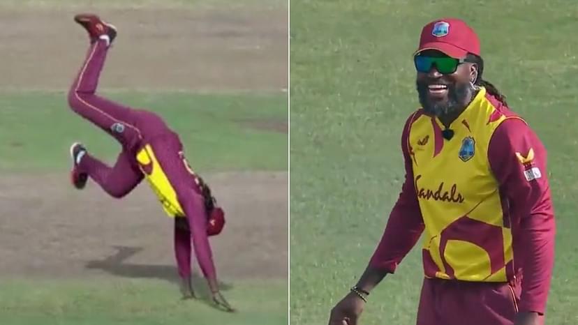 Chris Gayle celebration video: 41-year old Gayle pulls off cartwheel celebration after dismissing Reeza Hendricks on 1st ball in Grenada T20I