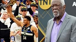 "I like how Giannis Antetokounmpo takes care of that FMVP trophy and his teammates": Bill Russell lauds the Bucks star for distributing cigars to his team while clinging to his MVP trophy