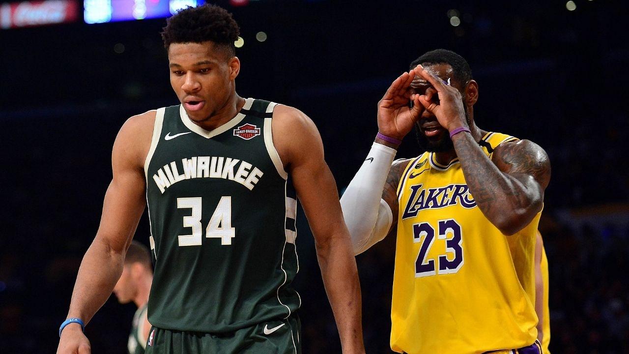 “ESPN lied to us to put LeBron James alongside Giannis Antetokounmpo”: NBA fans blast ESPN on ABC for posting an incorrect graphic involving the Lakers and Bucks MVPs