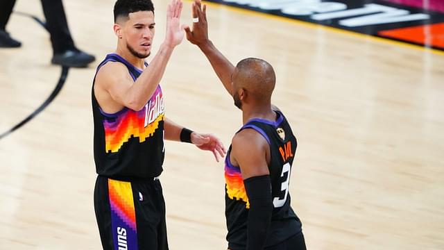 "Chris Paul is the greatest leader to play this game": Devin Booker gives some huge props to the Phoenix veteran after their Game 1 NBA Finals win against Giannis' Bucks