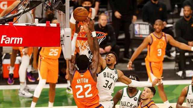 "Giannis block on Deandre Ayton is completely overrated!”: Skip Bayless belittles the 2x MVP for his clutch block on the Suns center in Bucks Game 4 win