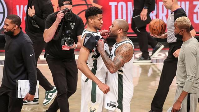 "Giannis is really funny, he'll say anything": PJ Tucker gushes about the Milwaukee Bucks' 2-time MVP as a teammate who's always upbeat and joking ahead of NBA Finals Game 1 vs Phoenix Suns