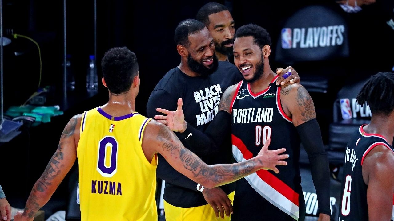 melo lebron lakers