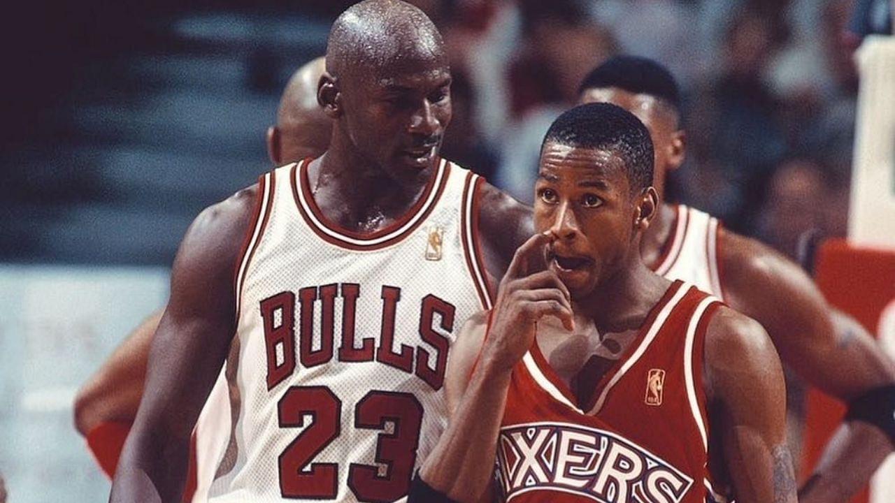 “Michael Jordan still hasn’t forgiven Allen Iverson for crossing him over”: Shannon Sharpe talks to the Sixers legend about hitting the ‘GOAT’ with his iconic crossover