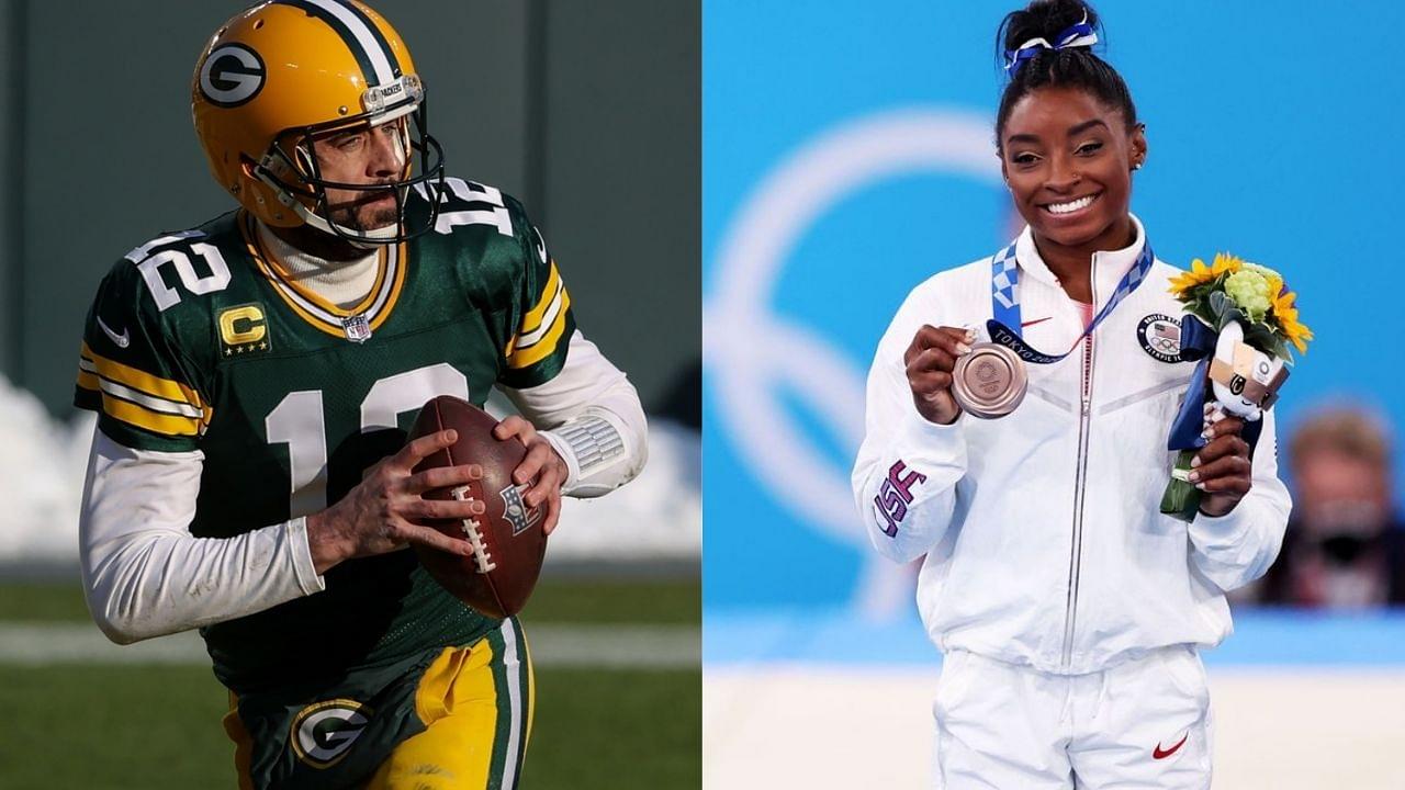 "Great interview Simone Biles, you are the GOAT": Aaron Rodgers Praises Simone Biles After Her Bronze Medal at the Tokyo Olympics