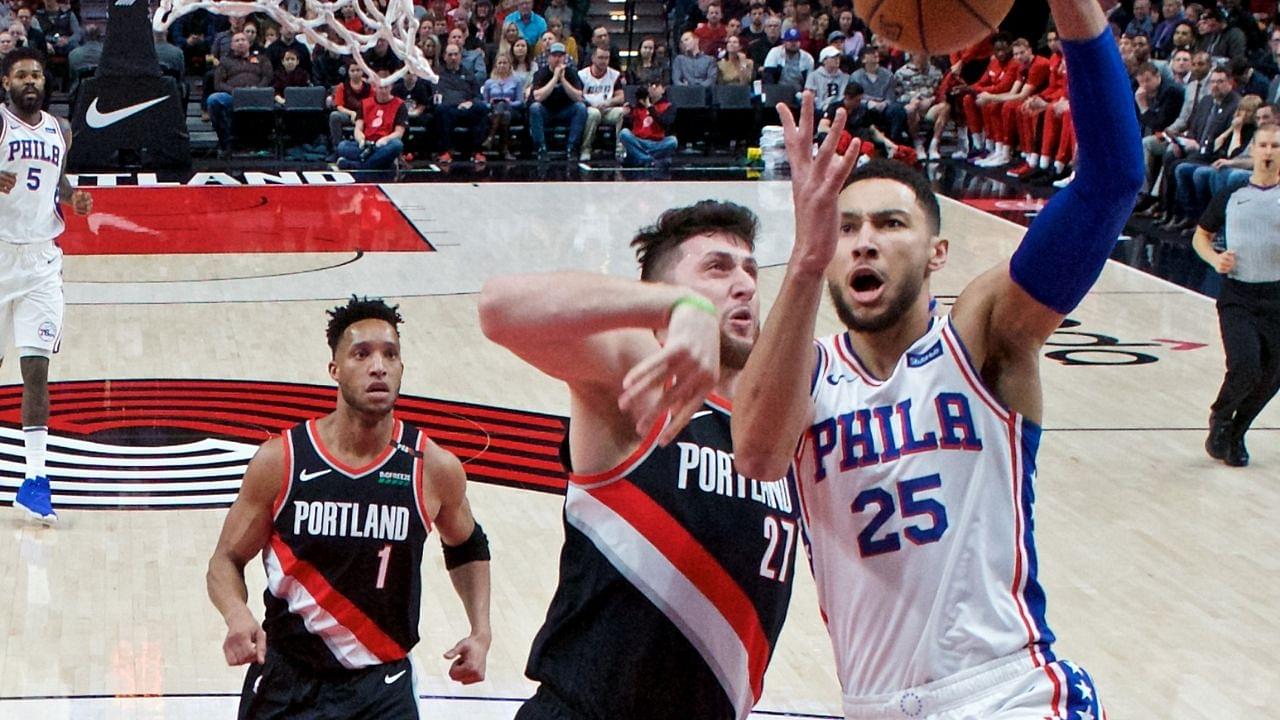“Jusuf Nurkic talks a lot of sh*t for being a**”: When Ben Simmons had a heated back and forth with Damian Lillard’s teammate in a Sixers loss to the Blazers
