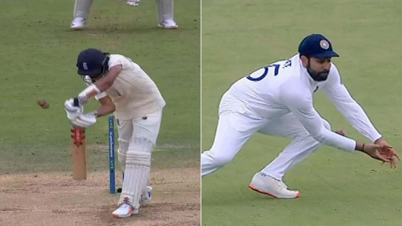 Rohit Sharma dropped catch today Rohit puts down straightforward catch to hand Haseeb Hameed a