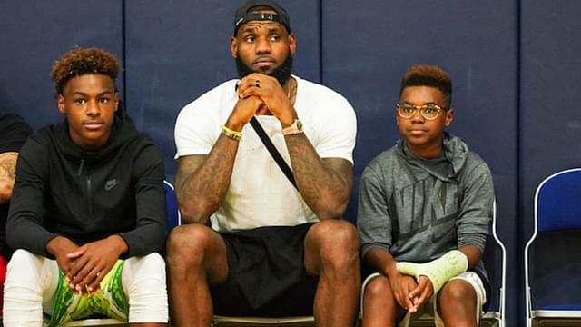 “Did Bryce just say, ‘Get you a** over here’?”: When LeBron James hilariously caught his son swearing in front of 90,000 live viewers