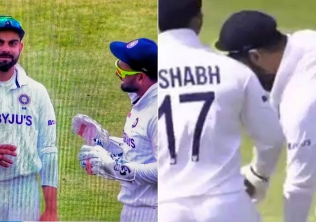 Kohli touches Pant's feet: Virat Kohli and Rishabh Pant register hilarious emotions during Zac Crawley dismissal in Nottingham Test
