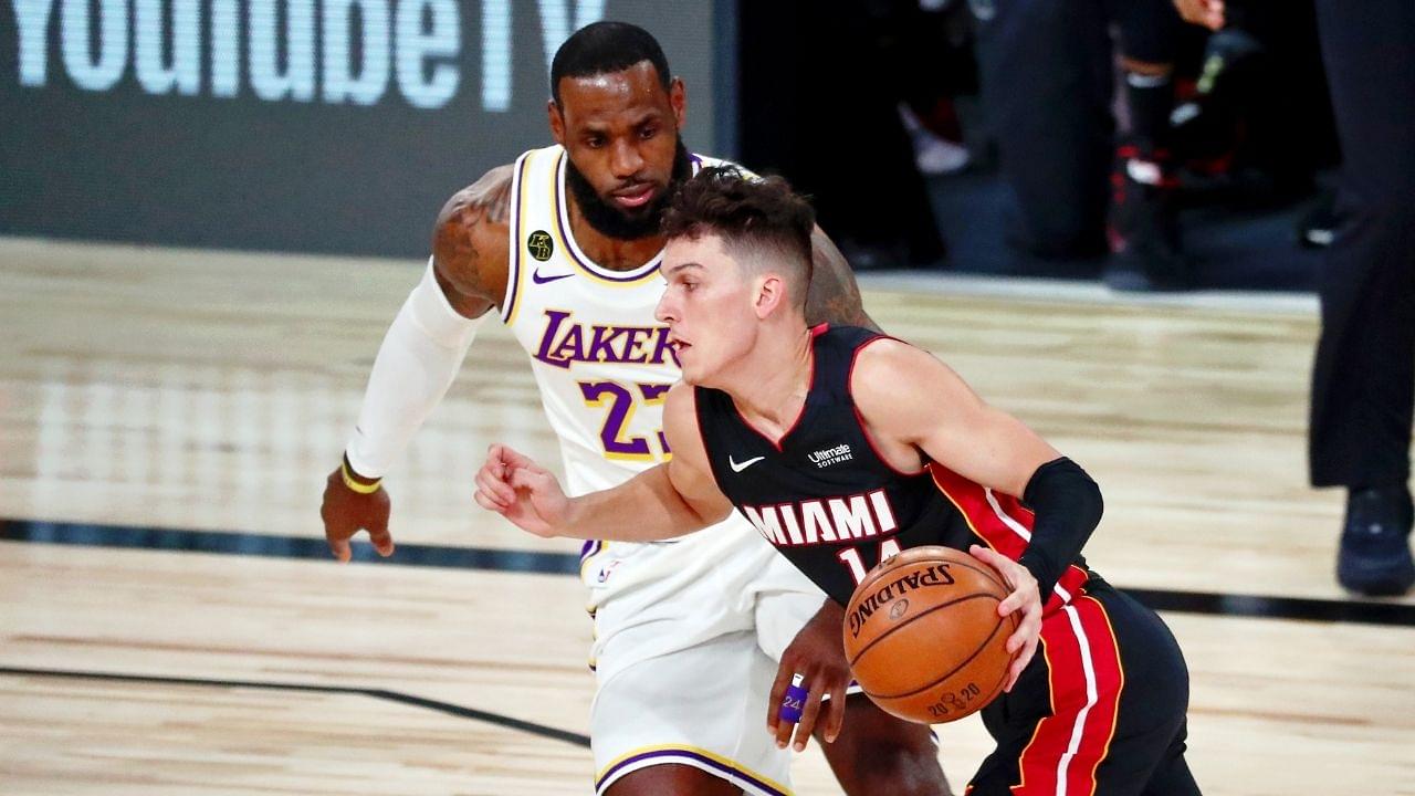 "LeBron James is the final boss if the NBA is a game": When Tyler Herro gave the Lakers star ultimate praise for his continued excellence as NBA's best player