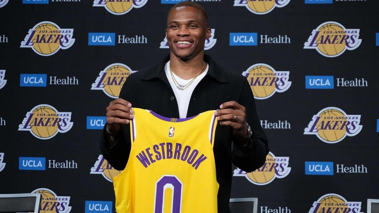“Why is Russell Westbrook flexing on his 5’8 trainers?!”: NBA Twitter hilariously trolls the Lakers superstar as he posts a video of his offseason workout