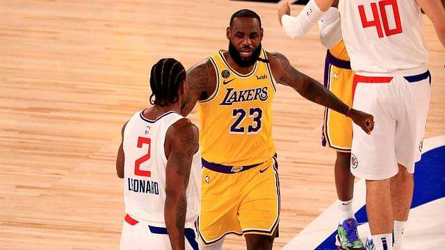 "Kawhi Leonard and Paul George only came to the event to not be fined!": LeBron James and NBA Twitter react as Clippers stars show grandiose amounts of emotion