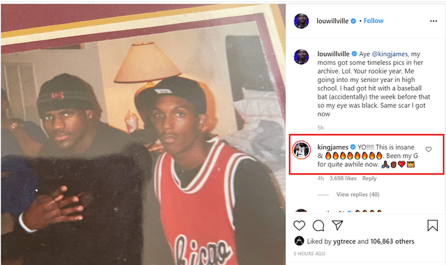 "Aye LeBron James, my mom still has our pictures from your rookie year!": Lakers superstar reacts as Lou Williams shares an adorable throwback picture of him and the King