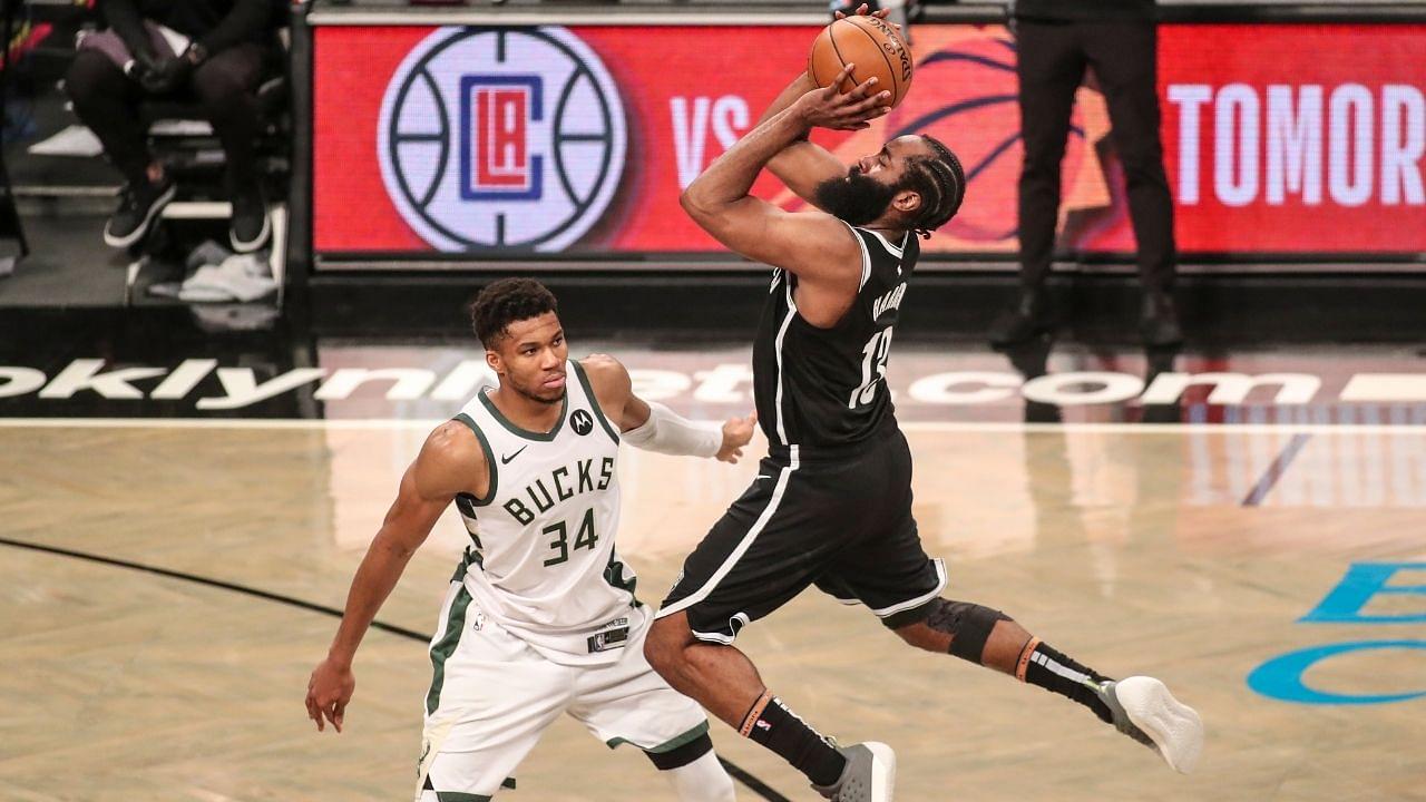 "James Harden getting ready to carry the team knowing Kevin Durant and Kyrie Irving not getting the vaccine!": NBA Twitter reacts as Nets star adds to his bag to help the Nets win