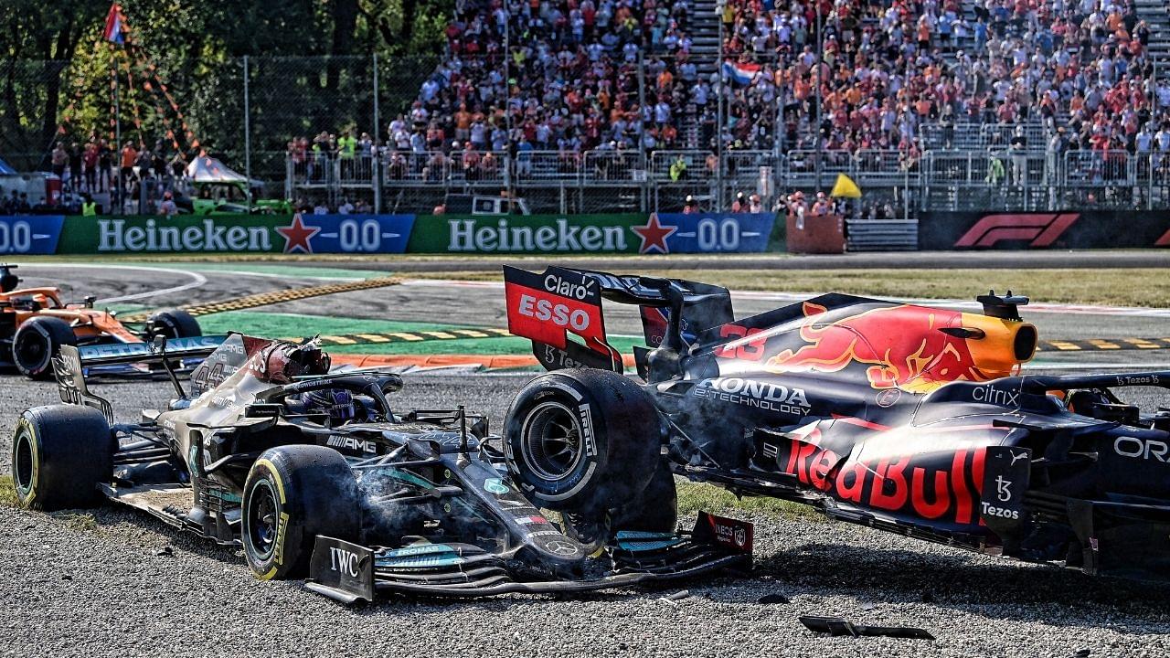 "He just kept on squeezing me"– Max Verstappen blames Lewis Hamilton for not giving him space to even turn the car