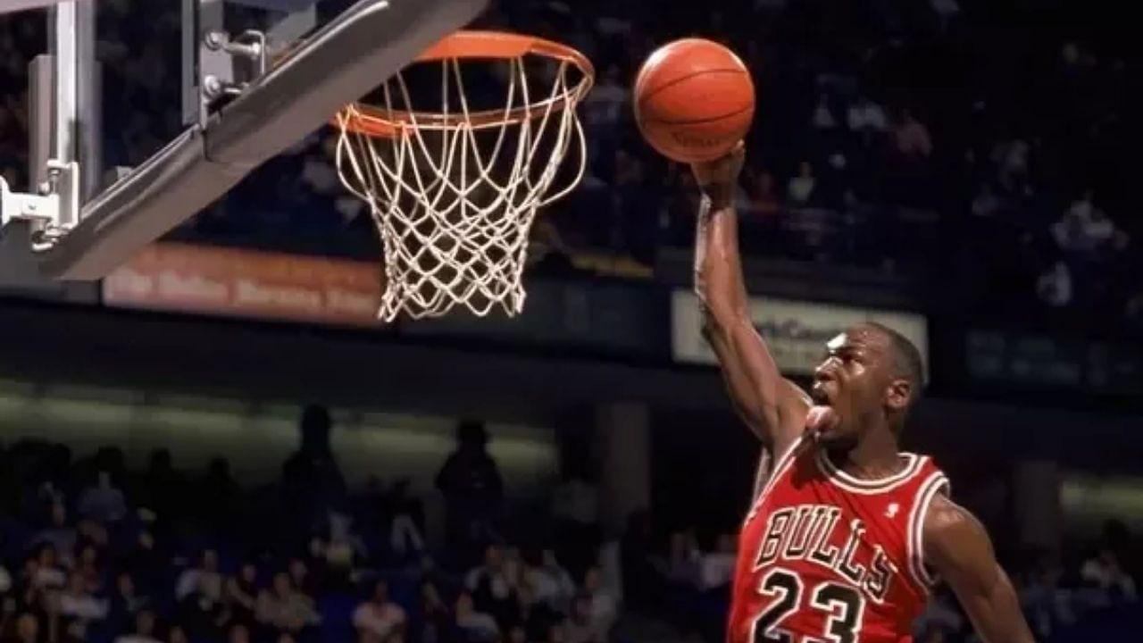 "Don't let Trae Young or James Harden see this!": NBA fans react to insane Michael Jordan reverse layup during his Bulls heyday with a twist