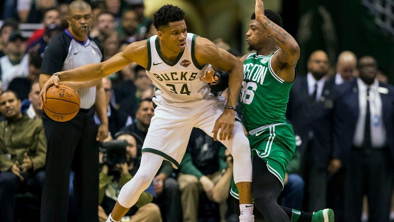 "They call Giannis Antetokounmpo the Greek Freak for a reason!": Marcus Smart throws up hands in despair describing Bucks Finals MVP's skillset and mentality