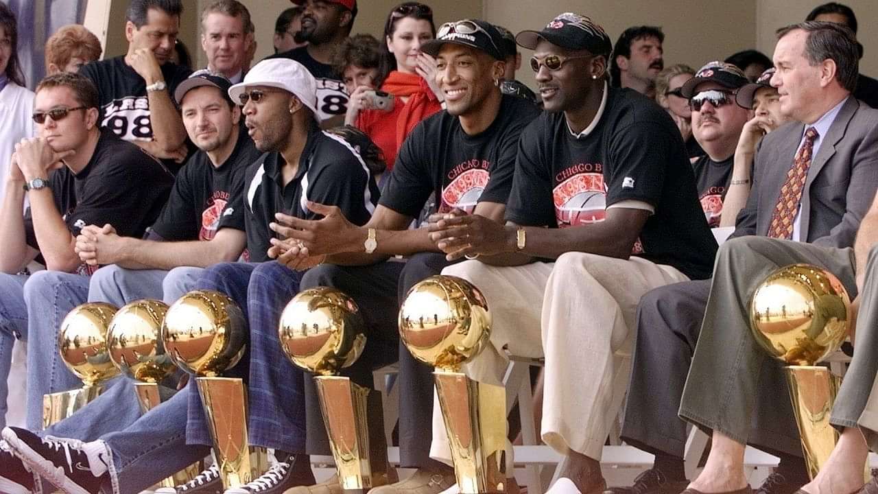 "Michael Jordan gifted his red Ferrari to Scottie Pippen while getting an earring with a diamond-encrusted replica of the NBA trophy in return from the latter": The former Bulls teammates set the standard when it came to gifting in the Christmas of 1997