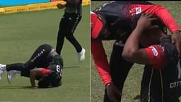 Sheldon Cottrell catch CPL final: Cottrell back-tracks sensationally to dismiss Andre Fletcher in CPL 2021 final