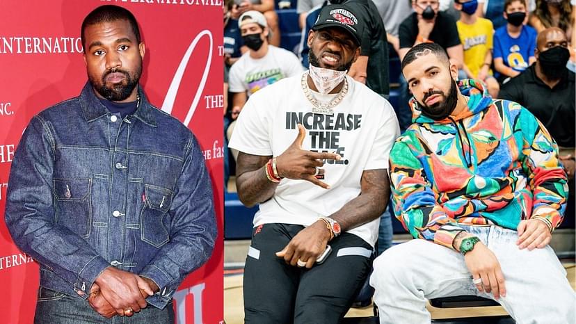 "Drake is trying to re-ignite the beef between LeBron James and Kanye West": NBA Twitter reacts to the Lakers' superstar catching a stray diss from Ye
