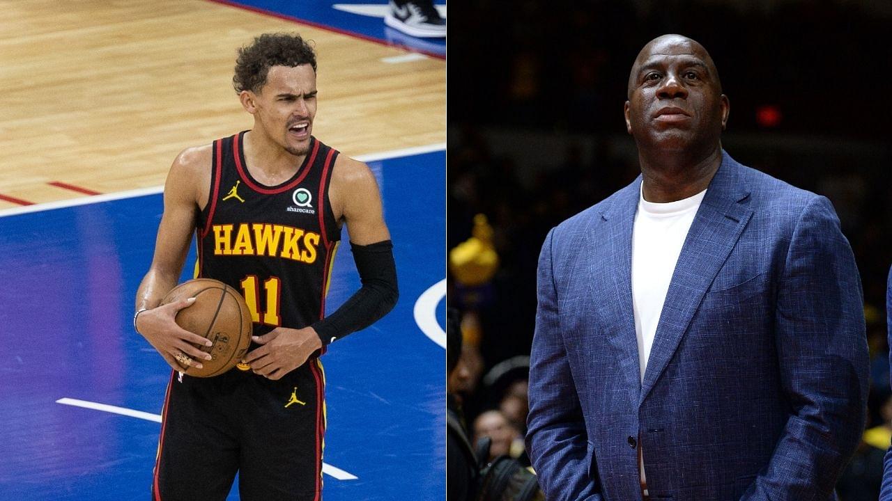 "Trae Young, do your thing man, that playoff was stupid": Magic Johnson showing his love for Atlanta Hawks star behind the scenes of NBA 75th Anniversary video
