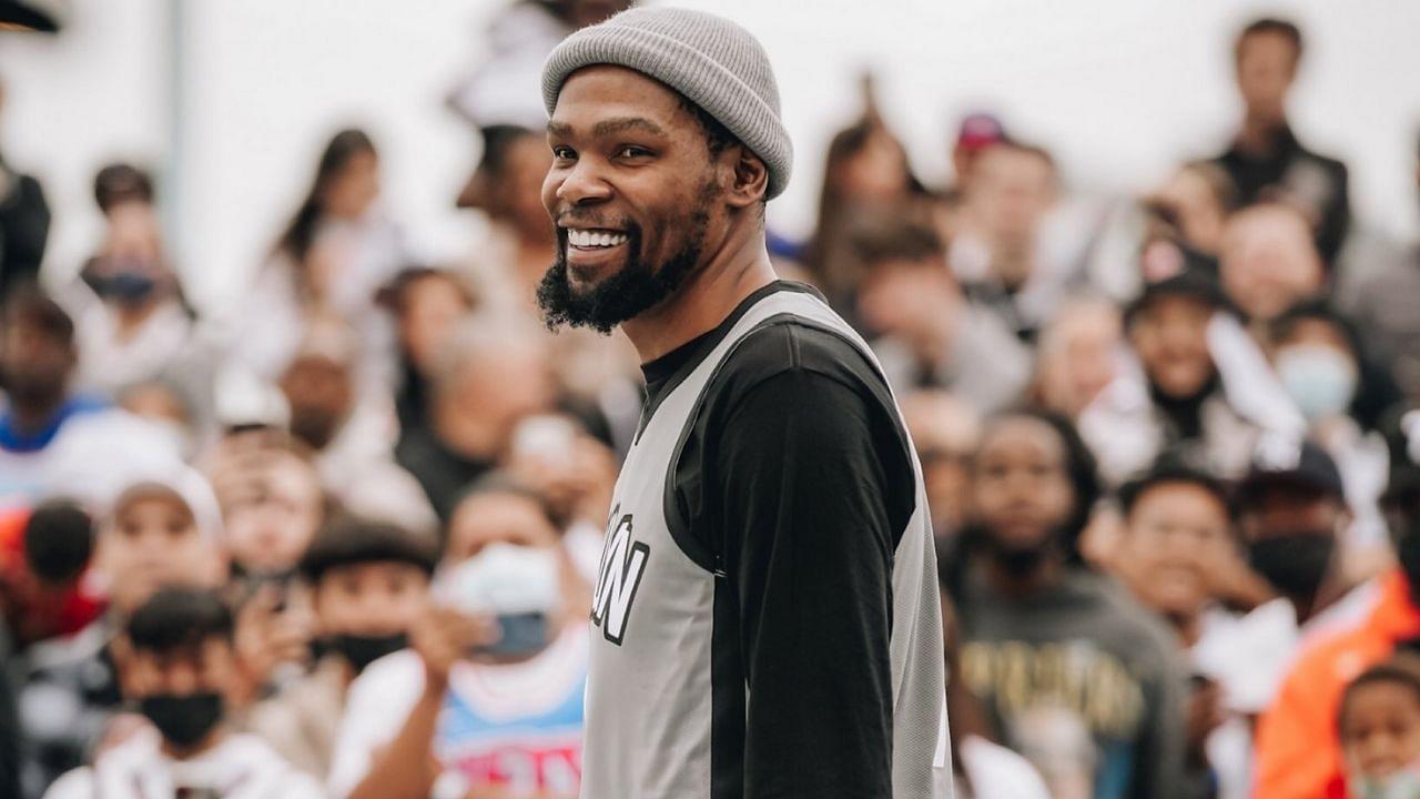 “Kevin Durant, you’re the best player ever”: Young Brooklyn fan gets the Nets superstar to blush after snubbing Michael Jordan or LeBron James as his GOAT