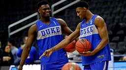 “Zion Williamson really got his revenge on RJ Barrett”: When the Pels star blocked the Knicks star after getting dunked on in the Duke’s Scrimmage