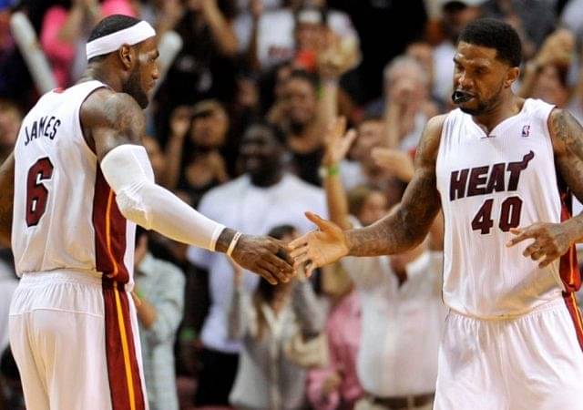 "If this the sh*t LeBron James gotta deal with, I’ma have his back": Udonis Haslem recalls taking up for his former Heat teammate when a fan hurled abuses at the latter