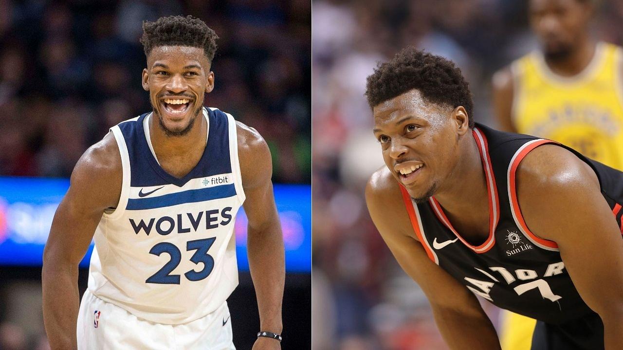 “Keep your hands to yourself”: Jimmy Butler hilariously shoves Kyle Lowry for an unsolicited love tap during Heat's blowout of the Rockets in preseason