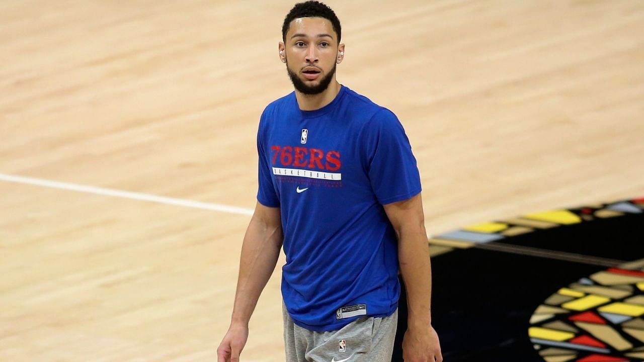 "Ben Simmons fuels rumors of a trade with James Harden by getting vaccinated with few days left for the trade deadline": Shockingly, the Sixers point guard had not got his jab until recently