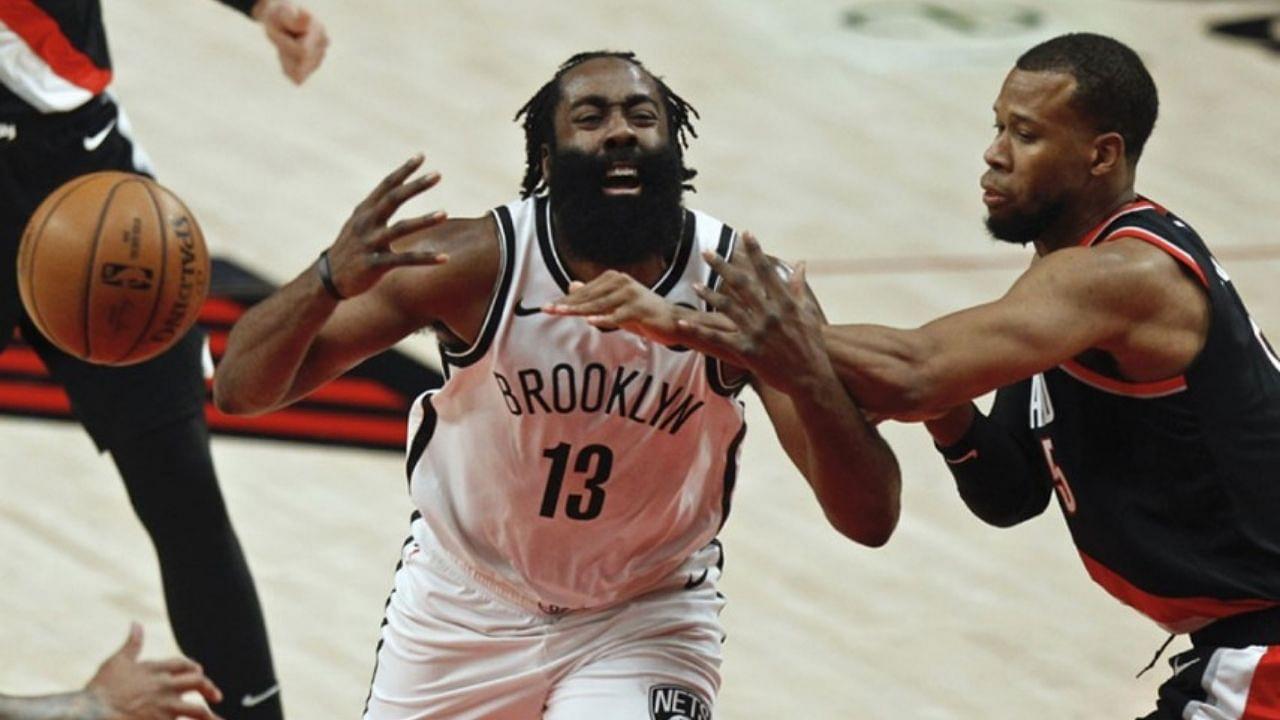 "No way James Harden! You aren't getting those calls anymore!": NBA Twitter reacts as Nets' superstar tries to draw a foul, doesn't get call under new rules