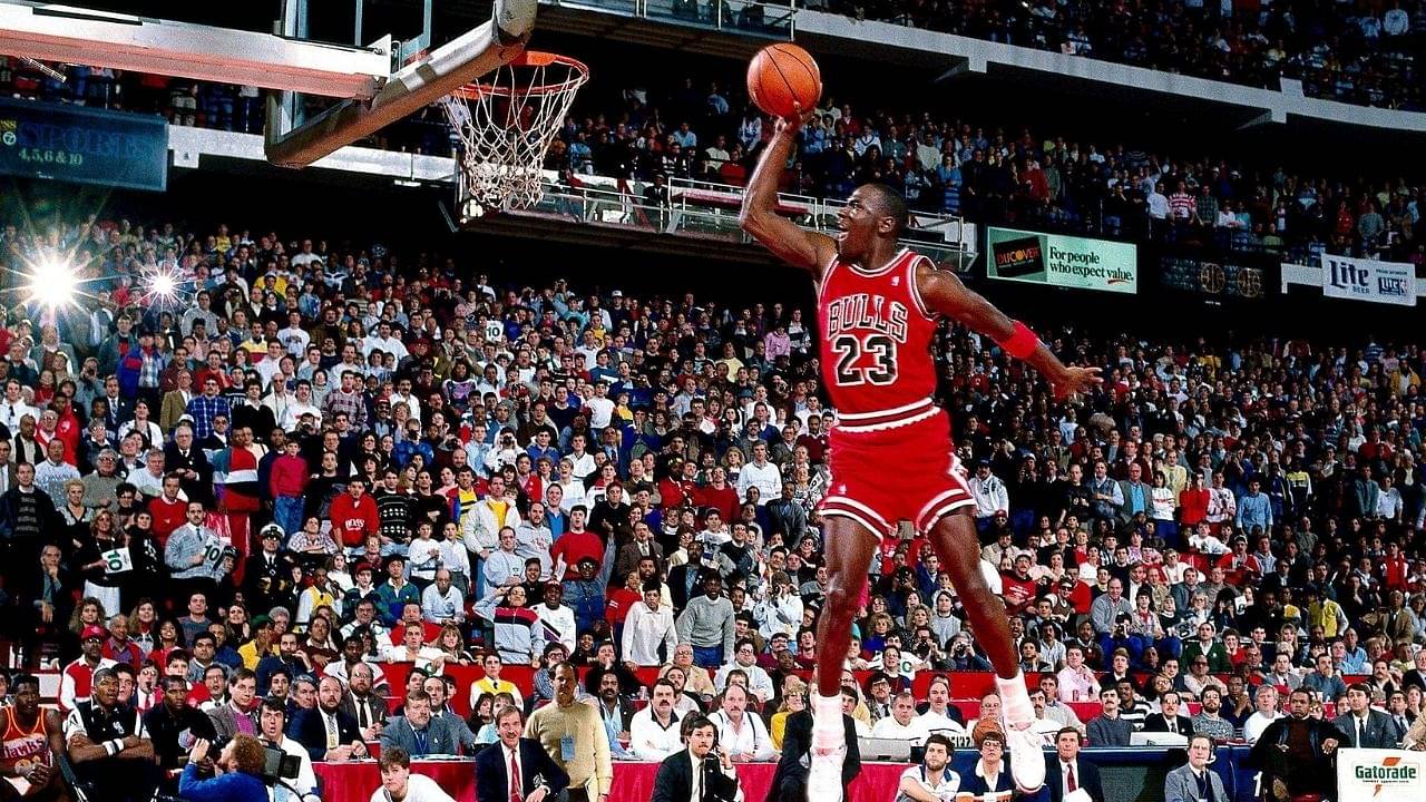 Is a 7-footer big enough?!”: Michael Jordan shut a Utah Jazz heckler up by their center on a poster following a dunk on John Stockton - The SportsRush